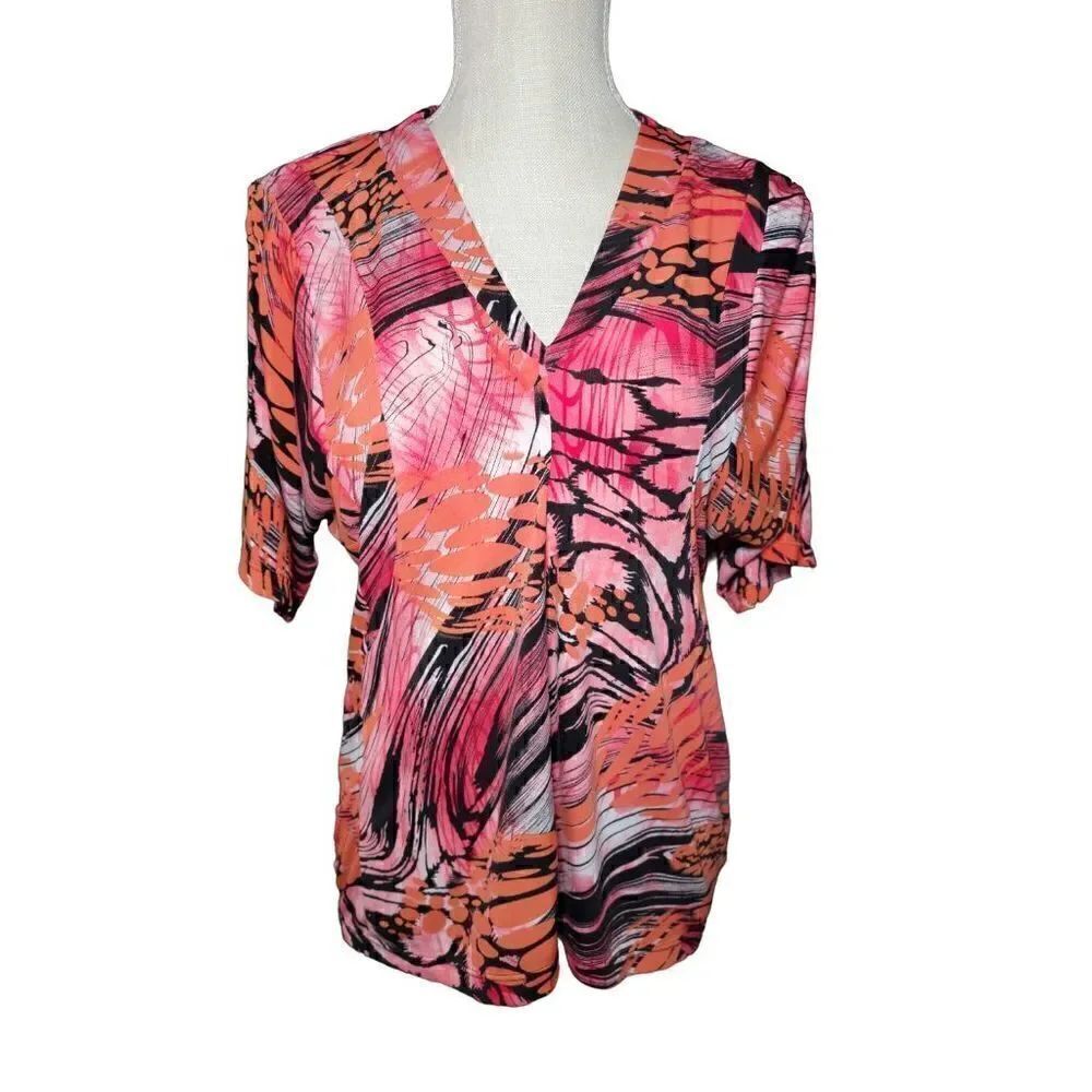 Notations Colorful Designs Top, Women's Blouse
